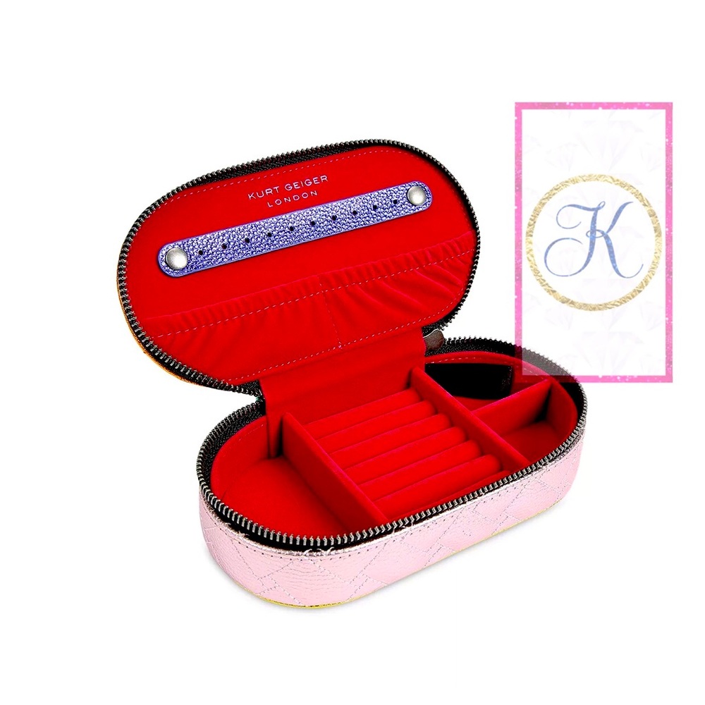 Kurt Geiger London Kensington Jewelry Case 🎀. NWT & Duster 🎀